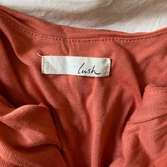 Lush Summer Mini Dress Peach with Pockets / Size S - Picture 3 of 3